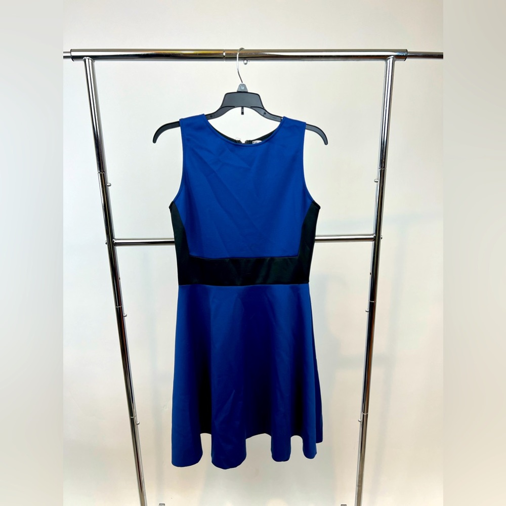 Blue & Black Midi Dress